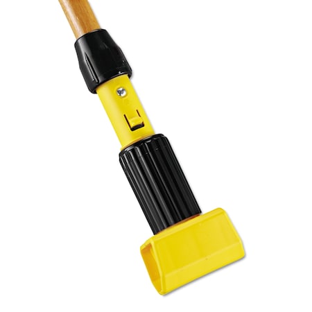 Rubbermaid Commercial 60" Mop and Broom Handles, 1.13" Dia, Natural/Yellow, Wood FGH216000000